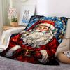 1Pc Santa Claus Reindeer Blanket Soft And Comfortable Casual Warm Camping Travel Christmas Halloween Gift M9179