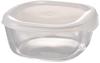 HARIO Made in Japan Glass Storage Square 600ml BUONO kitchen Set of 6 Clear Heat-resistant Container, KST-60-TW