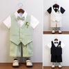 Boy's British Summer Tuxedo Vest Set for Events