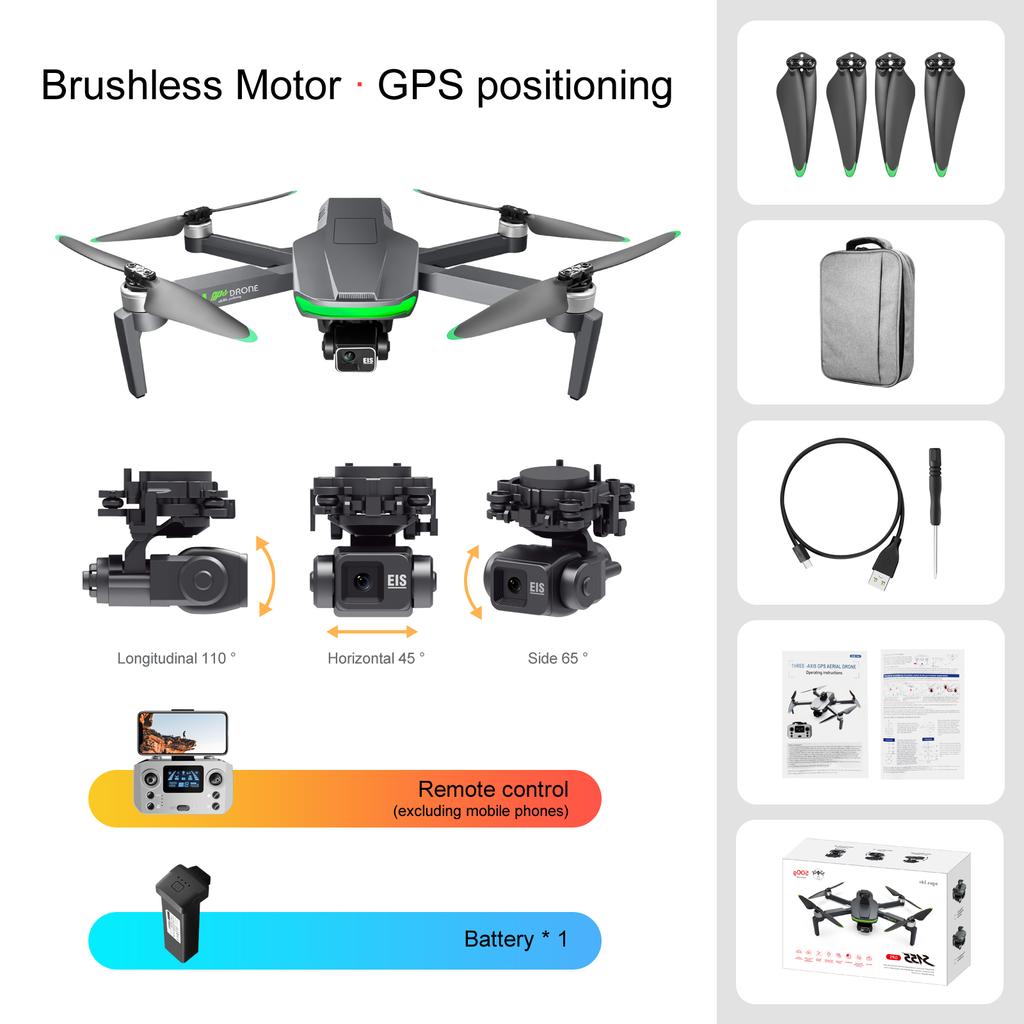 S155 Professional HD Camera Drone GPS Obstacle Avoidance 3-axis Anti-shake Gimbal FPV Aerial Photography Brushless Motor Dron
