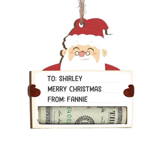 Забавный держатель для денег, подвесная подвеска с шнурком, легко подвешиваемая денежная карта, аксессуары для подвешивания рождественской елки