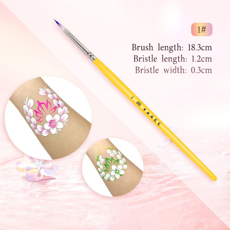 Mei Shang Eco-friendly CE Certified Ultra-Soft Embossed Children's Face Painting Brushes Portable Professional Dot