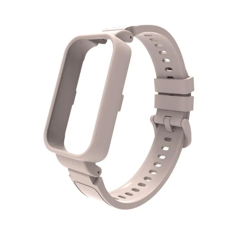 Силиконовый ремешок для часов для Redmi Smart Band 2, сменный спортивный браслет для Xiaomi Smart Band 8 Active, мягкий чехол, аксессуары