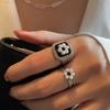 Ladies Ring Black Sweet Cool Ring Female Fashion Personality Simple Index Finger Retro Opening 2026 Tide Finger Ring