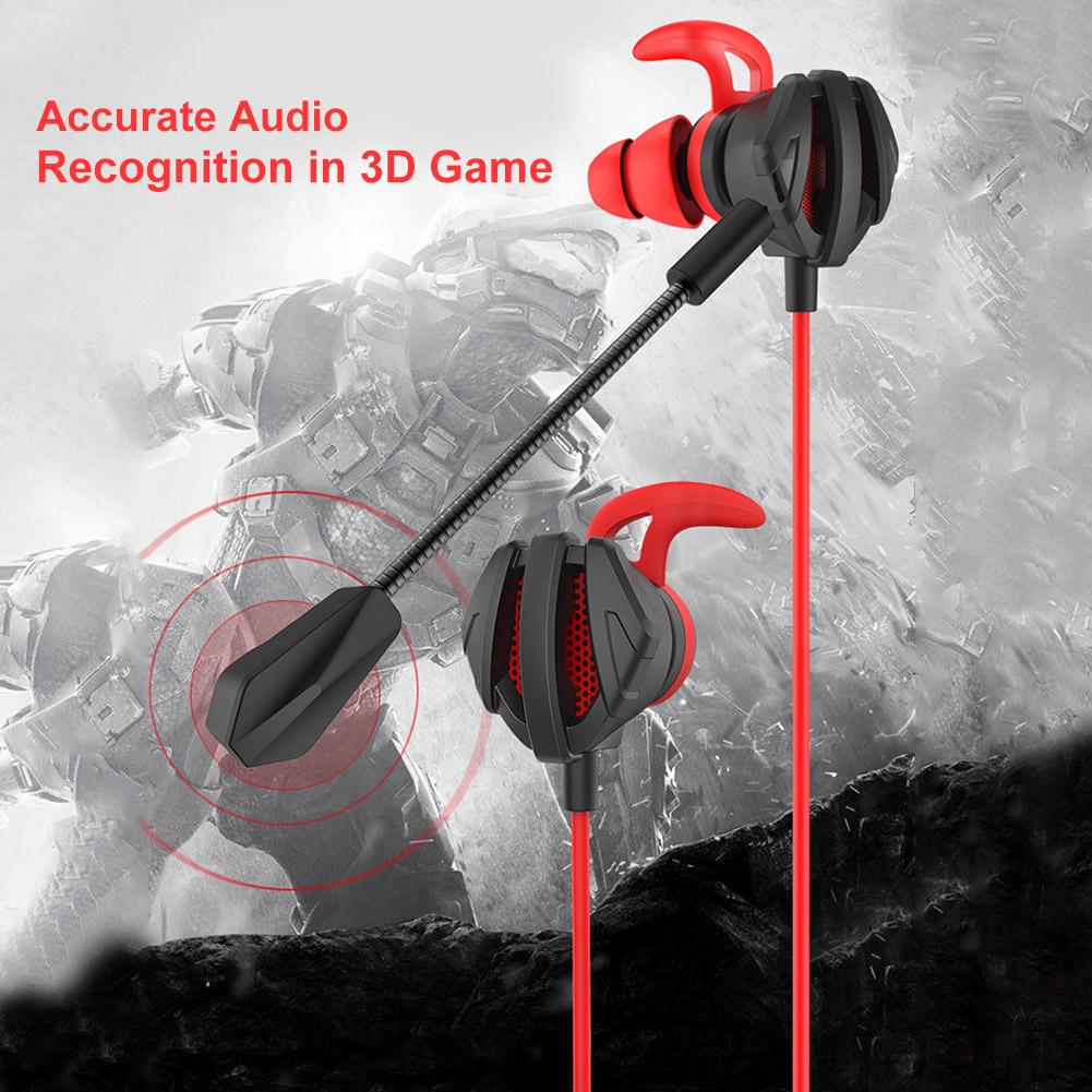 Reduction Headsets Wired with Dual Dynamic Earphones In-Ear Mic