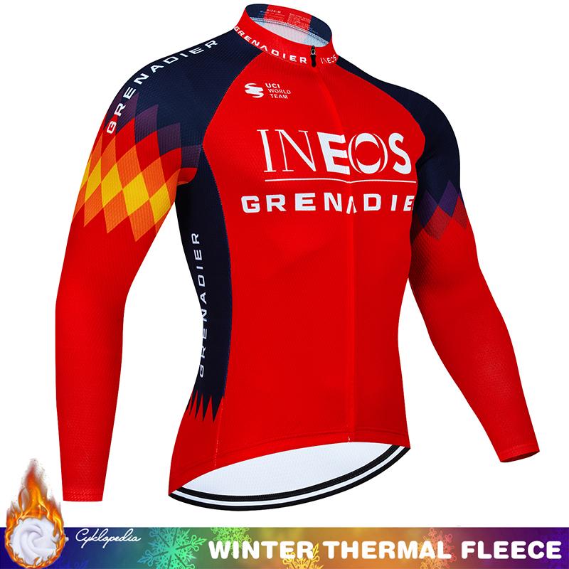 Men's Cycling Suit Winter Thermal Fleece Jersey Mtb Man Clothing Tricuta Maillot Pants Set Bib Road Bike Uniform Male