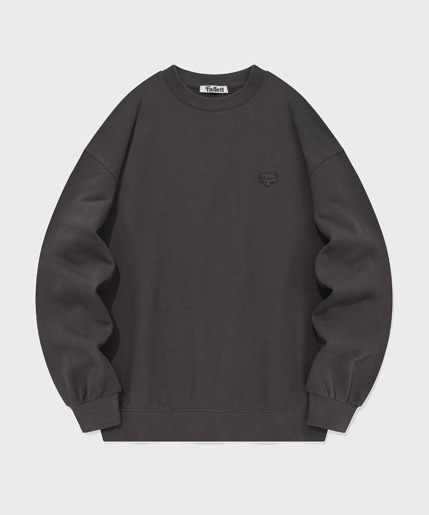 FALLETT Brush Logo Sweatshirt Charcoal