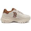 MLB Big Ball Chunky Dia Monogram Искусственная кожа Винтажный принт Износостойкие Завышенные Низкие Папины кроссовки Унисекс кроссовки Бежевый 3ASHCDM2N-43BGD