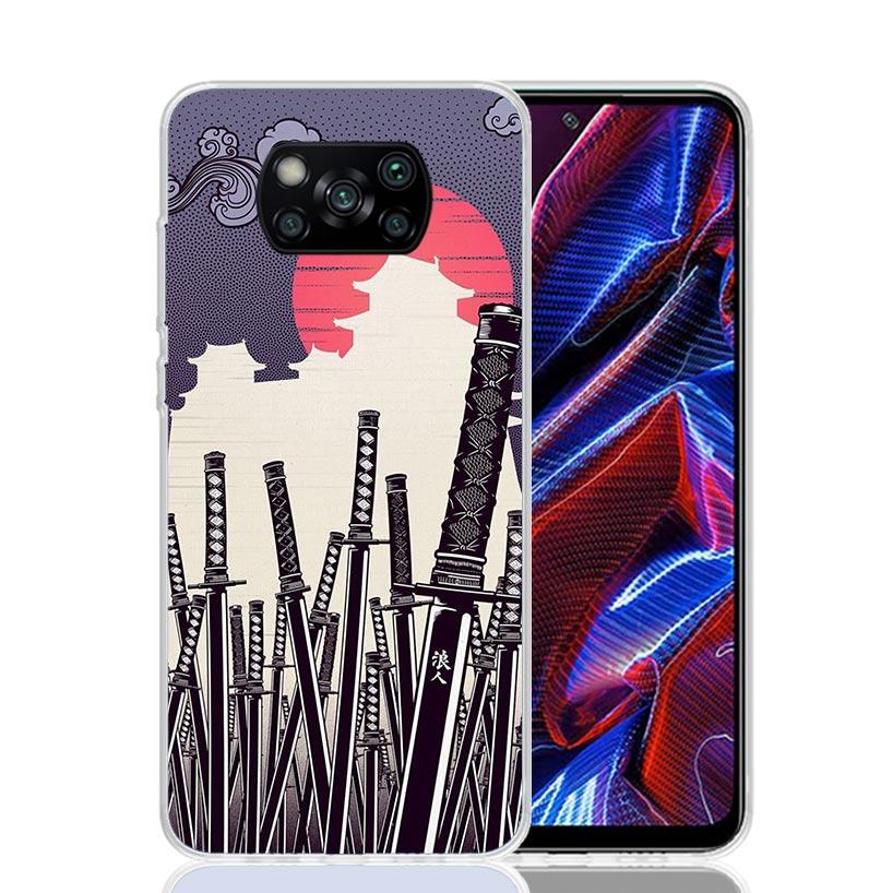 Japanese Pub Wave Anime Arrived Case Phone Cover for Xiaomi Poco X3 Nfc X5 X6 X7 X4 Gt F6 F5 Pro F4 F3 M5S M5 M4 M3 5G Trend Fun