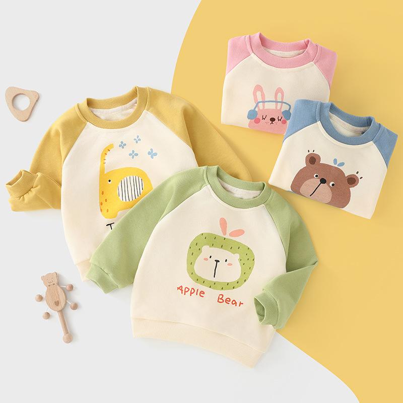 Хлопковая детская терморубашка с длинным рукавом, топ с мультяшным принтом, удобная базовая одежда, мягкая детская рубашка, класс безопасности А