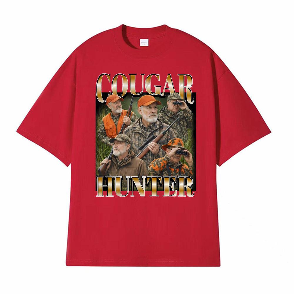Cougar Hunter Funny Hunting Meme Tshirt Men Women Clothing Fashion Summer Tee Shirt Cotton Oversized Short Sleeve T Shirts Tops