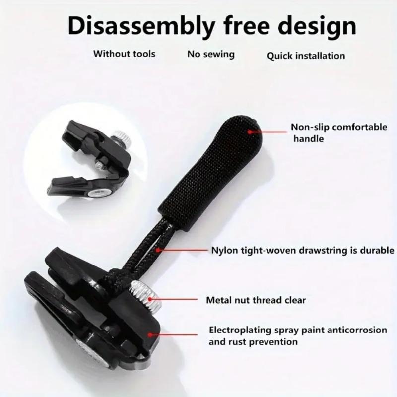 2/4/6 шт. Универсальный фиксатор головки молнии, быстрый, моментальный, съемный, комплект для ремонта молнии, сменный слайдер для куртки, сумки, пальто
