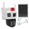 Wireless Outdoor Solar Camera Dual Lens PIR Motion Detection WiFi Outside Solar Security Camera