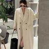 New Autumn and Winter Korean Style Fashionable Four-button Versatile Slim Women's Trendy Wool Coat Long Style