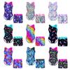 Girls Printed Gymnastics Leotard Dance Outfit 2 Pieces Swimwear Jumpsuit with Shorts Ballet Suit