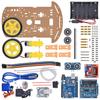 Для робототехнического набора, совместимого с Arduino, с функцией обхода препятствий, 4 датчиками следования, 20 линейными энкодерами и печатной платой-каркасом