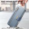 For iPhone 17 Magnetic Leather Case with Detachable RFID Blocking Zipper Wallet Cover