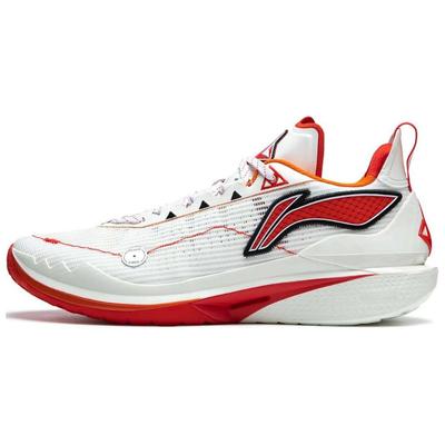 Li Ning Jimmy Butler JB 2'Ретро Майка' Амортизация Нескользящие Низкие Баскетбольные Кроссовки Мужские Белый Красный ABAT081-37