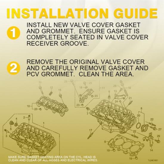 Valve Cover Gaskets Seals For 2010-13 ACURA MDX/RDX/RL/TL 3.5L V6 3471CC SOHC A