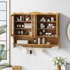 Armoire murale - MUVOE - Vintage - 4 portes - Bois massif - 100 cm de largeur