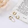 Ear Hole Chain Zinc Zinc Alloy Rhinestone  Hoop Earrings Cartilage Stud Ear Bone Clip Earring Ear Clip