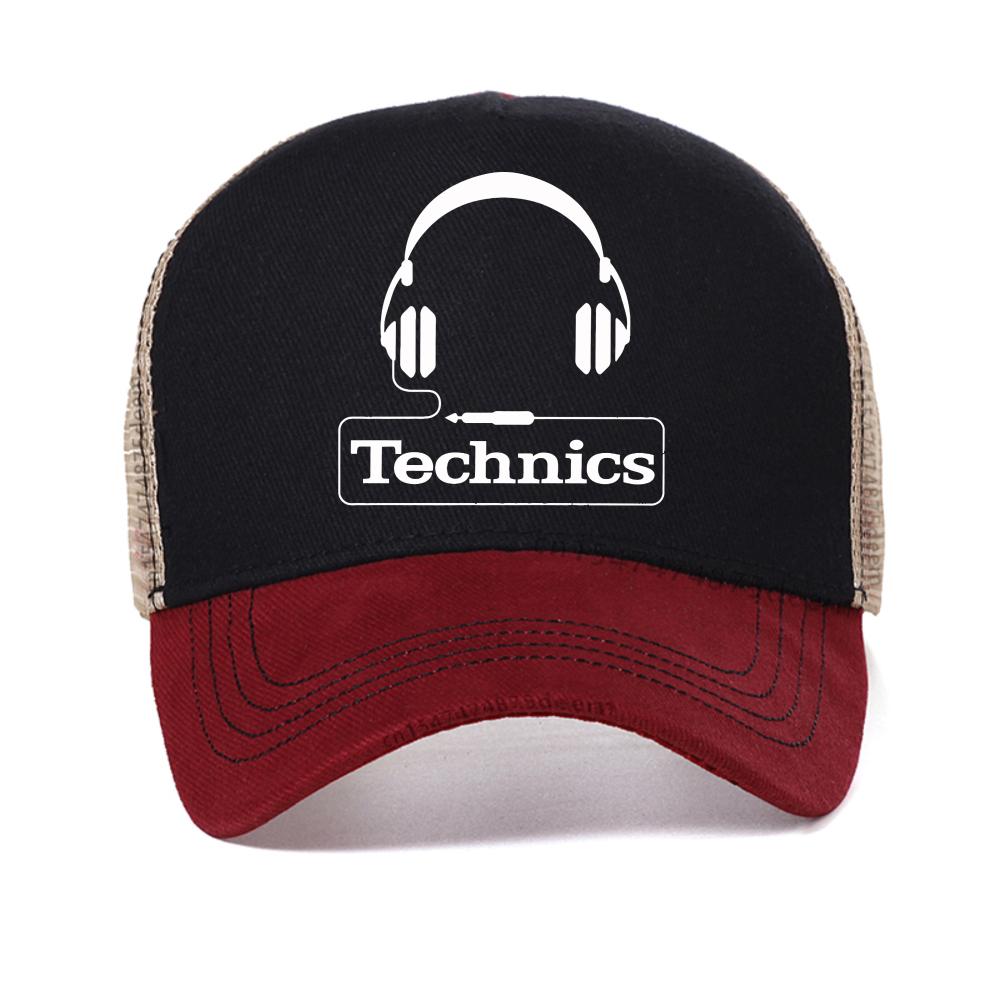 Кепка с принтом наушников Technics Бейсболка Винил Мастер DJ Technics хип-хоп кепки модная Дышащая Унисекс шляпа от солнца сетчатая Snapback Кепки