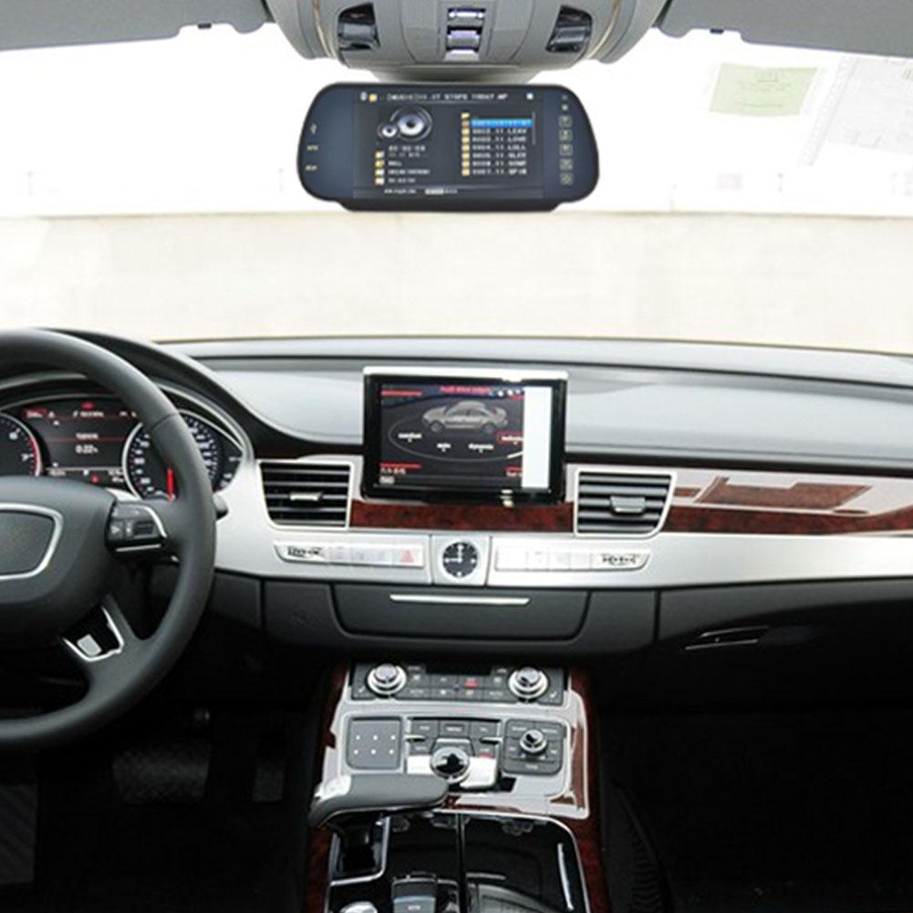 Монитор зеркала заднего вида и MP4-плеер - 7 дюймов, Handsfree, Bluetooth