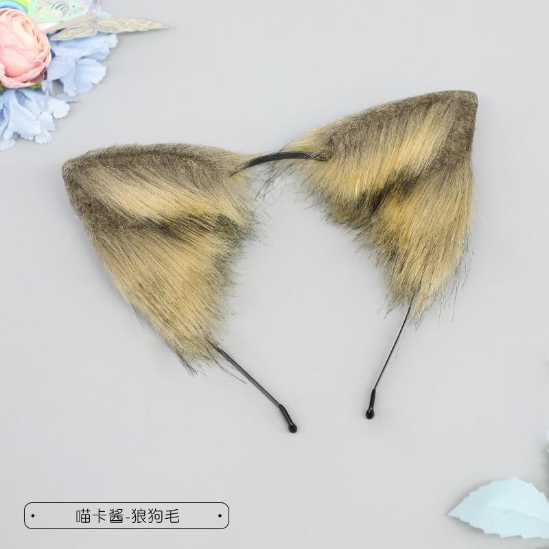 Handmade cute plush animal cat ear headgear fox ear party headband simulation animal ear hair accessories