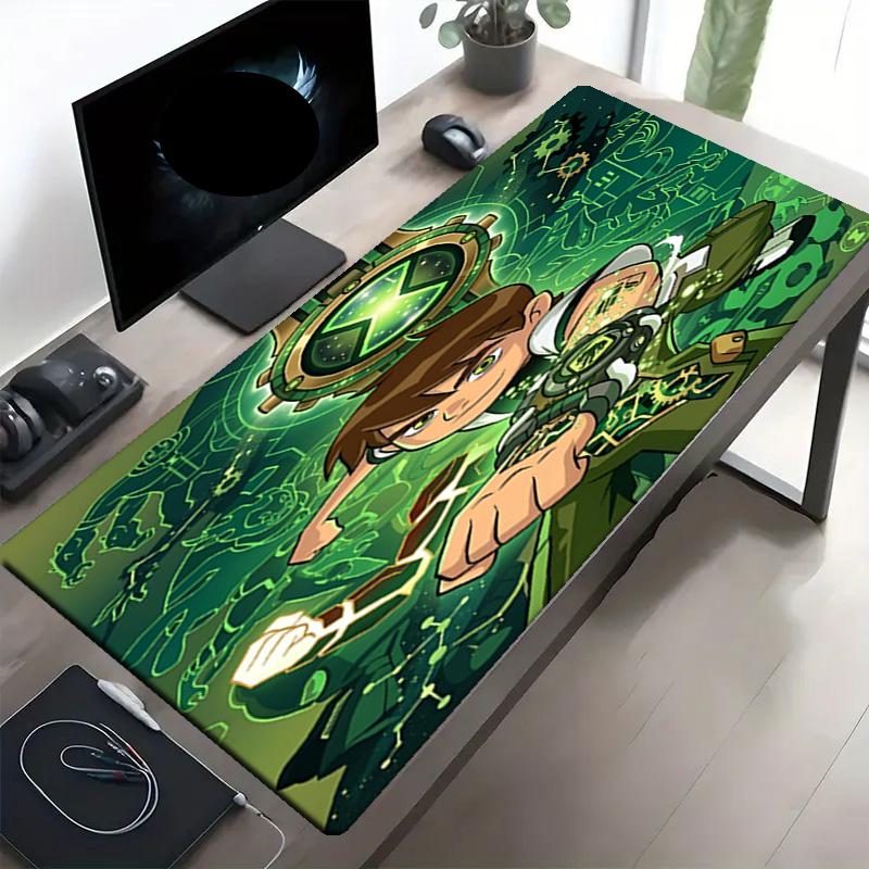 Ben 10 Cartoon Print Mouse Pad, Anti‑Slip Desktop keyboard Mat, for PC Laptop Gaming Working Daily Use, Cool Festival Surprise Gift