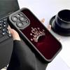 Красный чехол-книжка с золотой короной и канавкой для iPhone 14/15/16/17 Pro Max