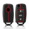 Силиконовый чехол для автомобильного ключа для Volkswagen VW Golf Bora Jetta Polo Passat Skoda Superb Octavia Fabia SEAT Ibiza Leon Shell