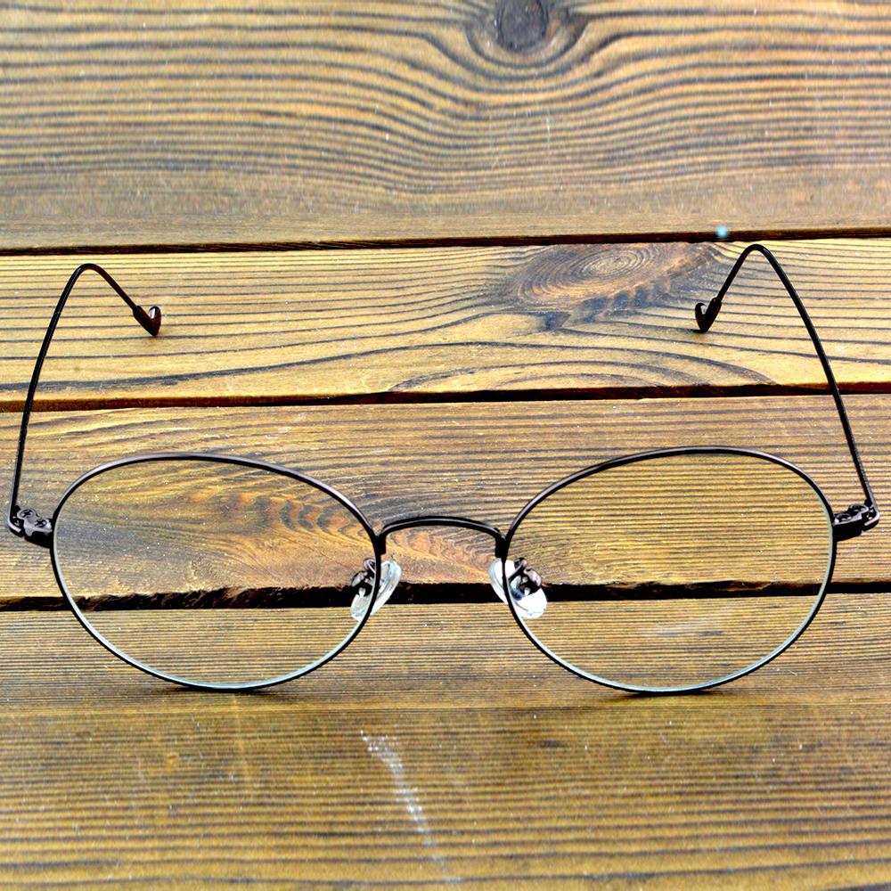 Титановая круглая оправа для очков – Классический академический стиль, легкие металлические очки для мужчин и женщин