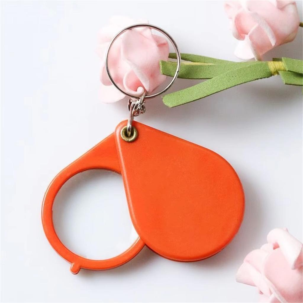 folding magnifying glass keychain portable high-definition multiples sperm magnifying glass for the elderly