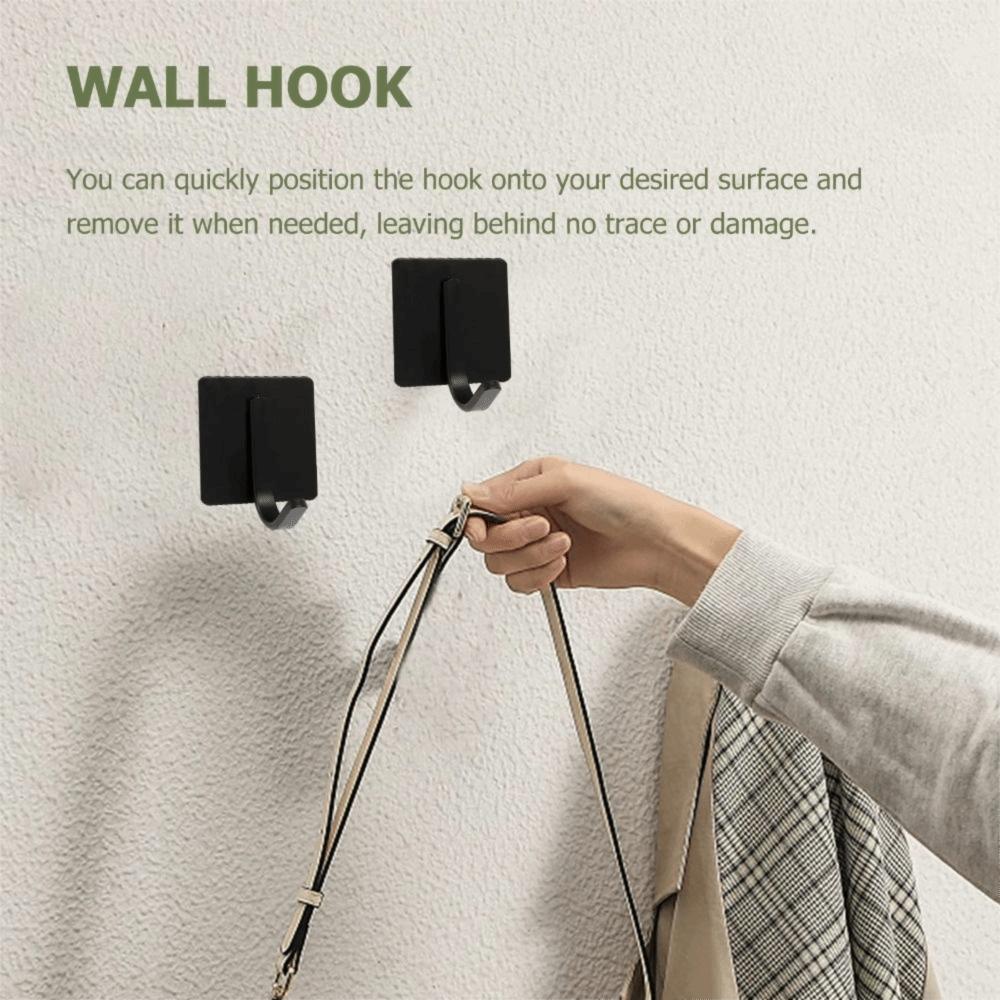 6pcs/set Wall Mounted Self Adhesive Hooks Waterproof Wall Hook Durable Key Holder Wall Door