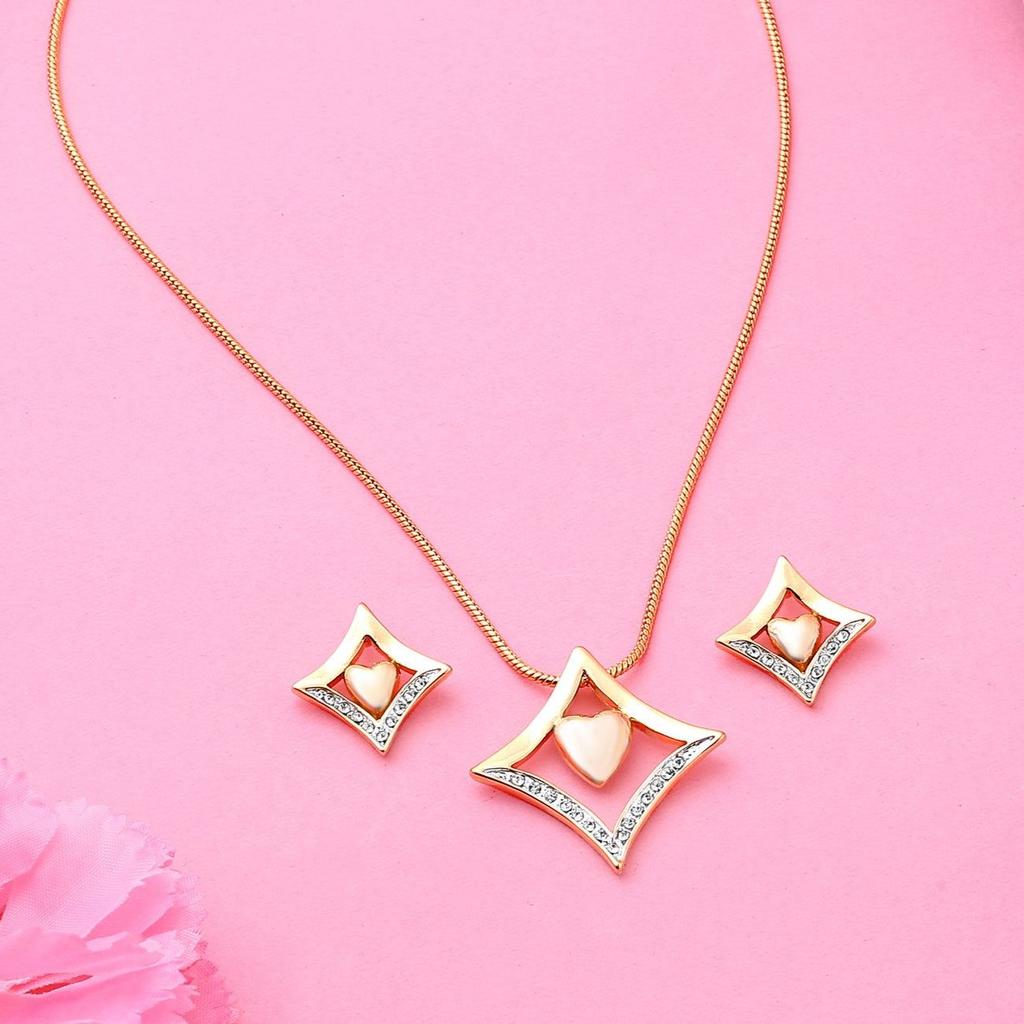 Набор подвесок Estele в форме сердца из 24-каратного золота с бриллиантами для женщин