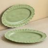 Irregular Lace Fish Plate Exquisite High-End Plate High-End Plate Large Plate Household Tableware Dinner Plate