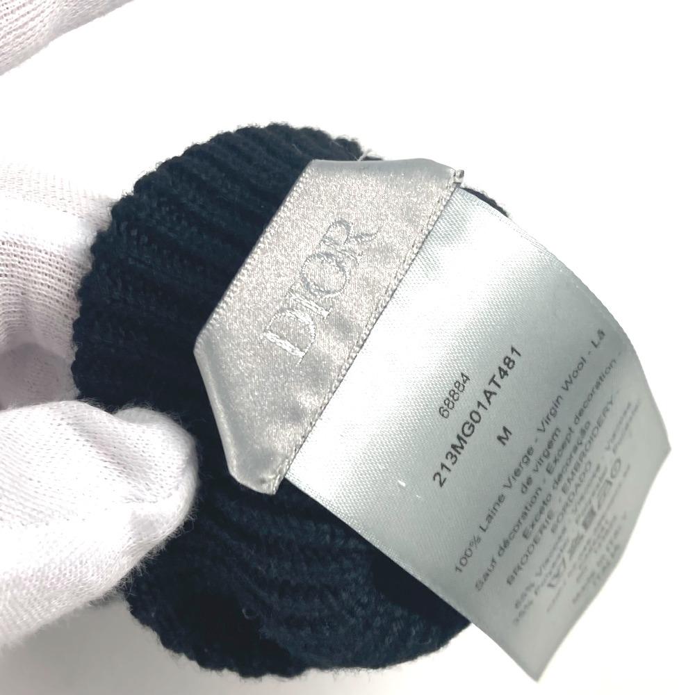 Dior 213MG01AT481 Двухцветные перчатки с логотипом CD Аксессуары перчатки шерстяные серый/Черный