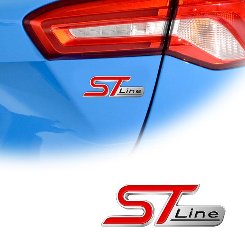 ST LINE Grille Emblem For FOCUS 2 3 MK7 MK8 MK5 MK6 Mondeo Fiesta Kuga MK3 Fusion Cover Decoration Rear Trunk Metal Stickers