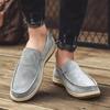 Fashion Retro Men's Top Layer Pigskin Handmade Bean Shoes Fashionable Autumn Men's Handmade Sewing Comfortable Sports and Leisure Shoes