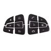 Steering Wheel Button Cover Trim For Benz C-Class W205 S205 C205 C253 X253 Black ABS Steer Wheel Switch Cap Decor Kit