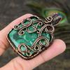 Malachite Handmade Copper Wire Wrap Jewelry Pendant 2.64 j5H98