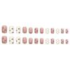 24Pcs French Love Bow Press On Nails Cute And Versatile Design False Nail For Women Girls Removable Wearable Art