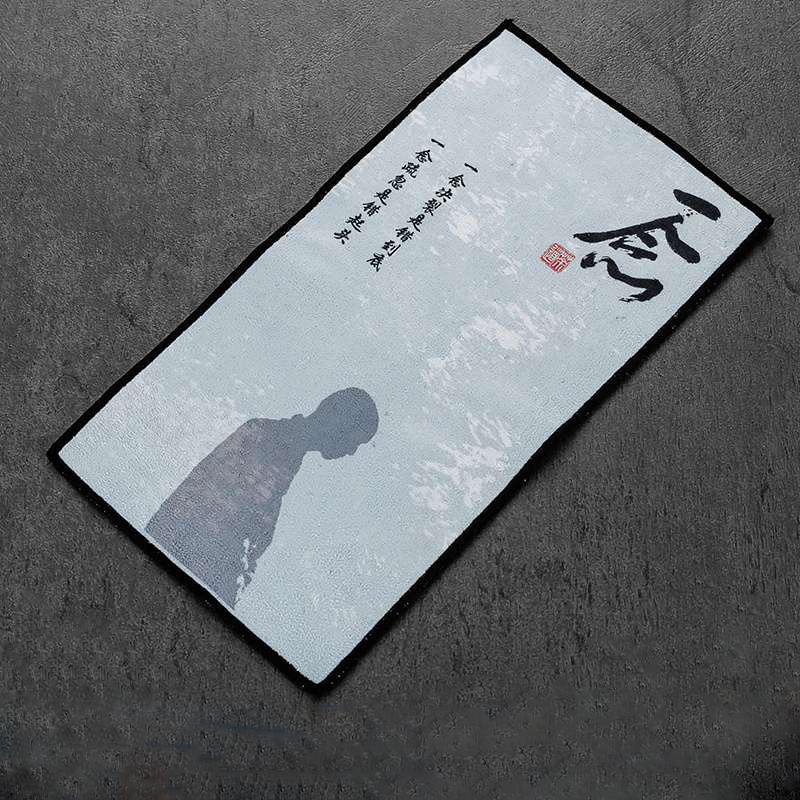 Тряпка для посуды, простое ветровое кухонное полотенце, впитывающая пеньку, серая скатерть, чайная подушечка, аксессуары для чайной церемонии