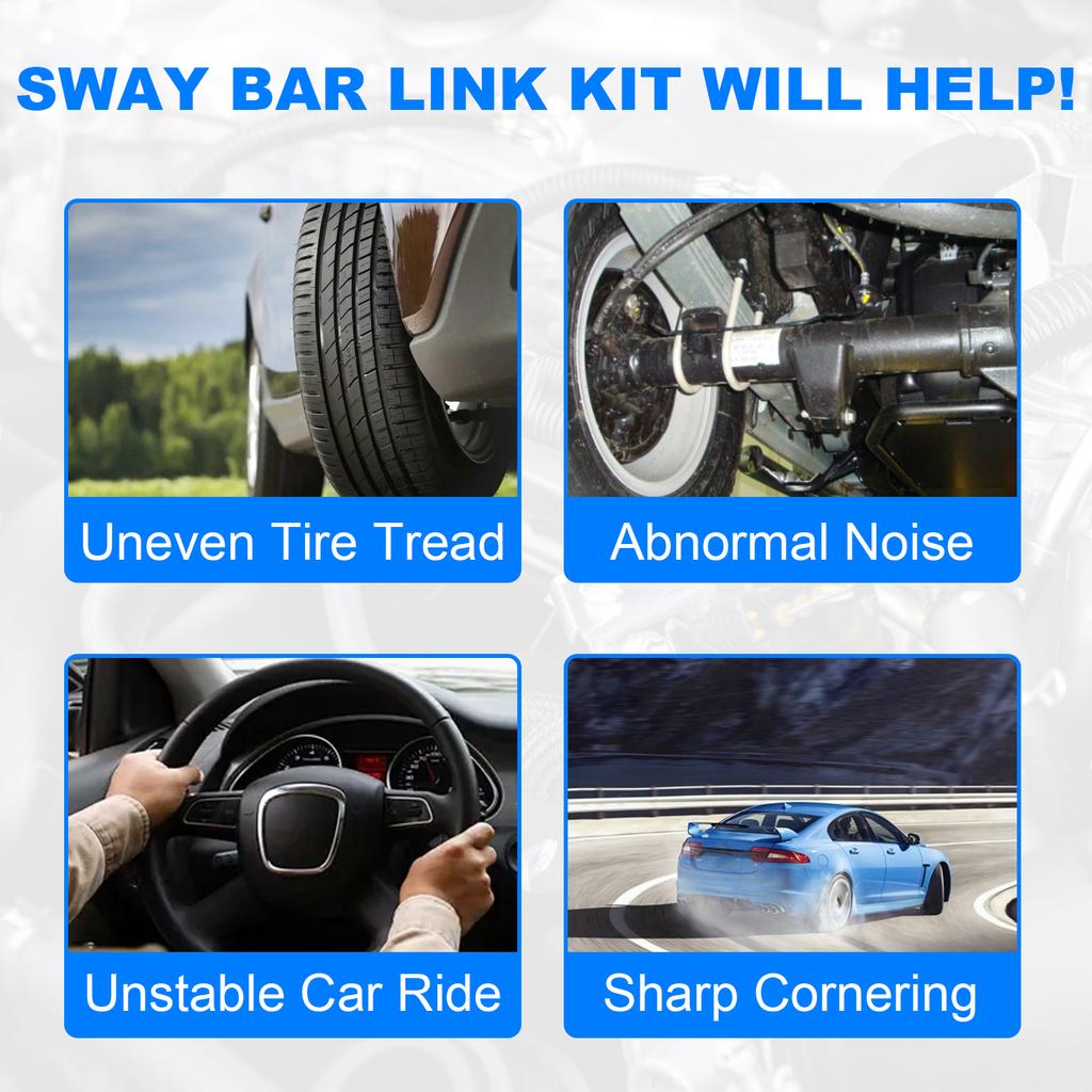 K80296 Sway Bar Link Front, Stabilizer Bar Link Compatible with Ford for Escape, for Mercury for Mariner, for Mitsubishi
