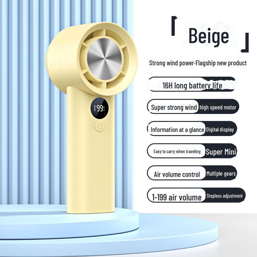 2025 USB-перезаряжаемый портативный 100-скоростной безлистный мини-турбовентилятор