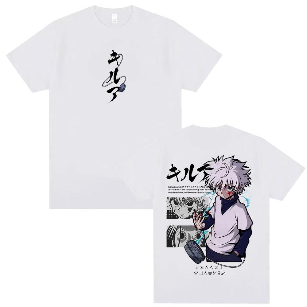 Hunter X Hunter Killua Zoldyck Printed Tshirt Unisexs and Womens Tshirt Unisexs Top Sports Tshirt Unisexs Tshirt Summer Tee 2026