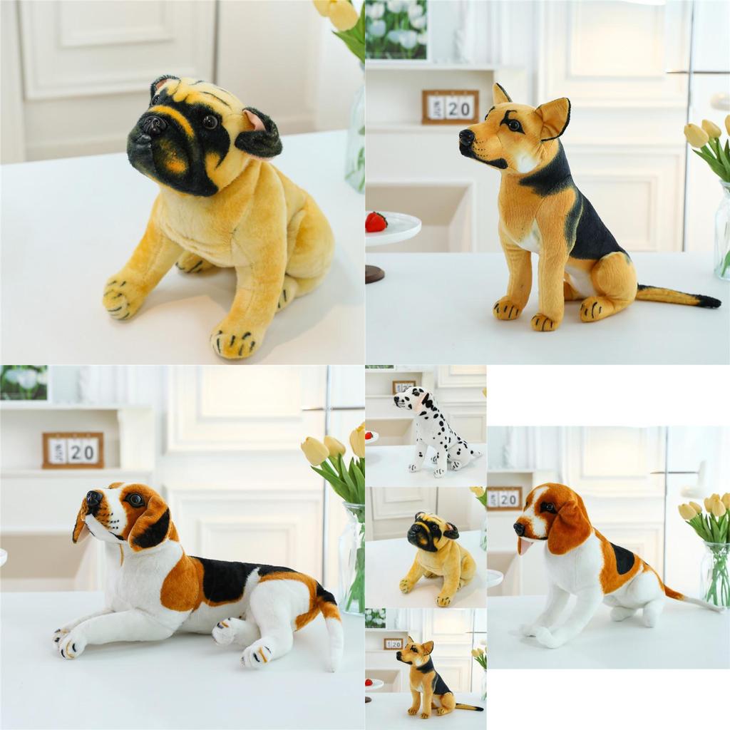 Реалистичная плюшевая игрушка-собака Очаровательная овчарка Шарпей Далматин Собака с длинными ушами Подарок