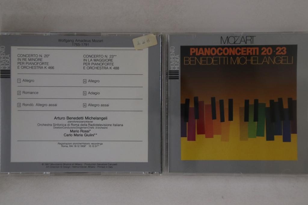 CD ARTURO BENEDETTI MICHELANGELI - Mozart Piano Concerto 20+23 011009 MOVIMENT MUSICA Italy Classical Used