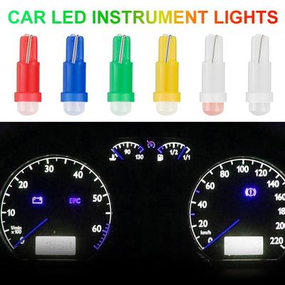 10 шт. T5 светодиодные лампы 1SMD Led COB двери автомобиля светодиодные лампы для чтения лампы авто приборная лампа 12 В