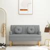 VidaXL Bench with Cushions, Sofa with Armrest and Backrest, Bench with Wooden Legs, Living Room Seat, 372130